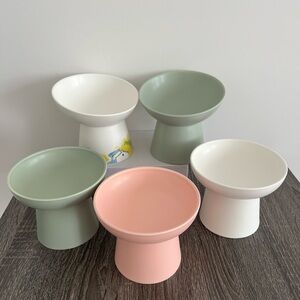 Elevated Ceramic Pet Bowl, Food Grade Microwave and Dishwasher Safe Cat Dog Bowl